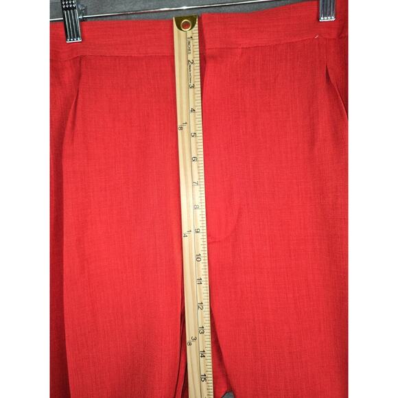 J. Vital Men's Pleated Front Pants 4X (46-48) Cuff Wide Leg Red - NWT - Picture 6 of 9